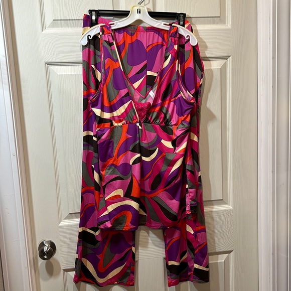 CRUZ NATORI 2pc sleeveless pajama set- fun pattern- XL- minimal wear- EUC/SFH - Picture 1 of 7